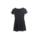 Forever 21 Womens Dark Gray Short Sleeve Skater Dress Size Small Rayon Blend