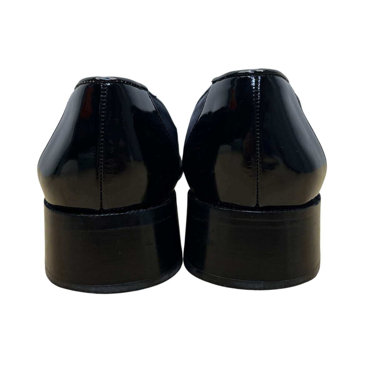 Joan & David Women’s Navy Blue Black Patent Leather Low Heel Pumps Size 7.5