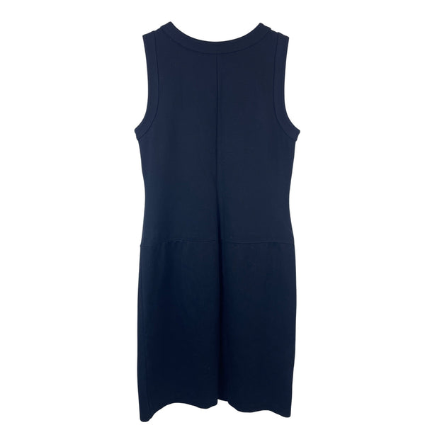 J. Crew Womens Black Sleeveless Button-Front Dress With Pockets Size S