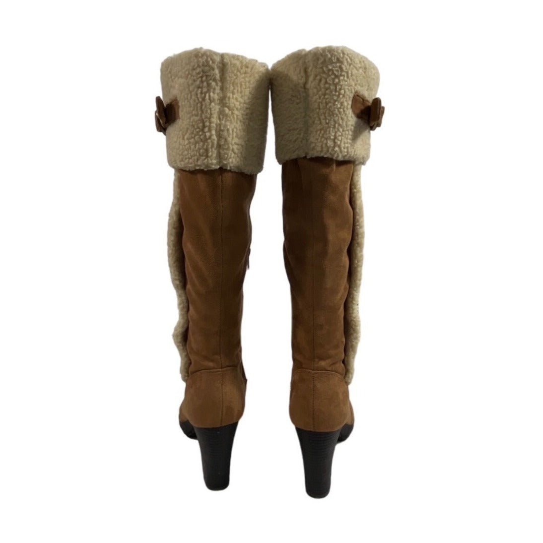 Naturalizer Women's Brown Faux Fur Knee High Boots Sz 11M