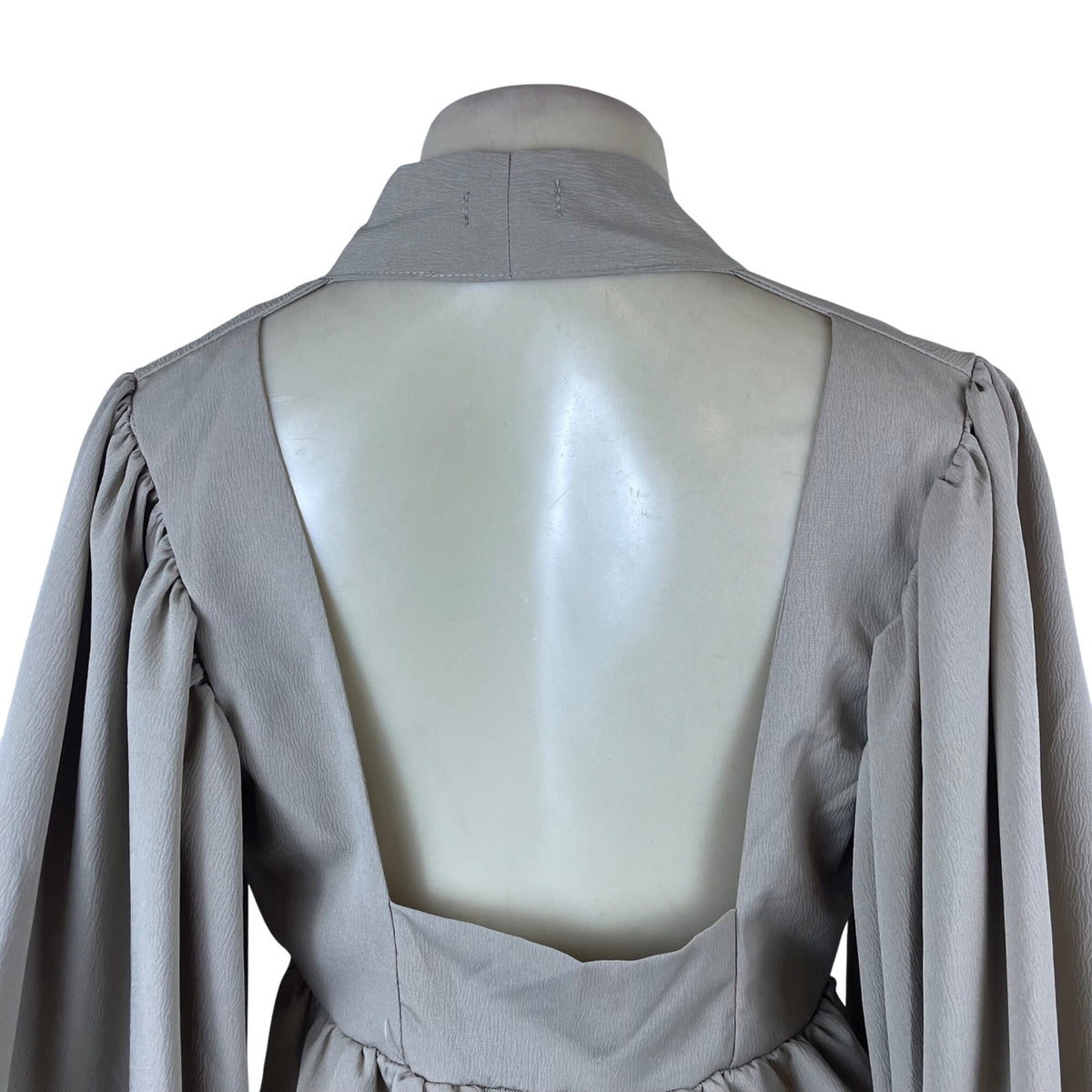 Boohoo Womens Beige Polyester Open Back Tie Front Kimono-Style Dress Size 8