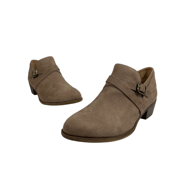 Life Stride Women's Brown Suede Adley Shootie Boots Sz 9.5