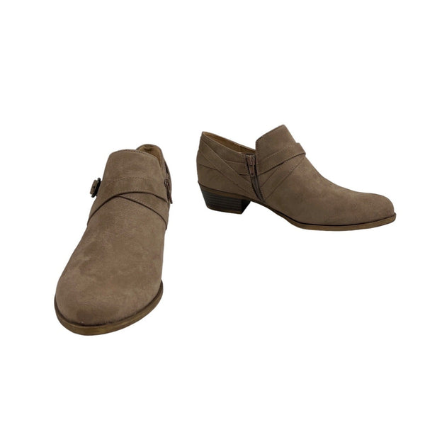 Life Stride Women's Brown Suede Adley Shootie Boots Sz 9.5