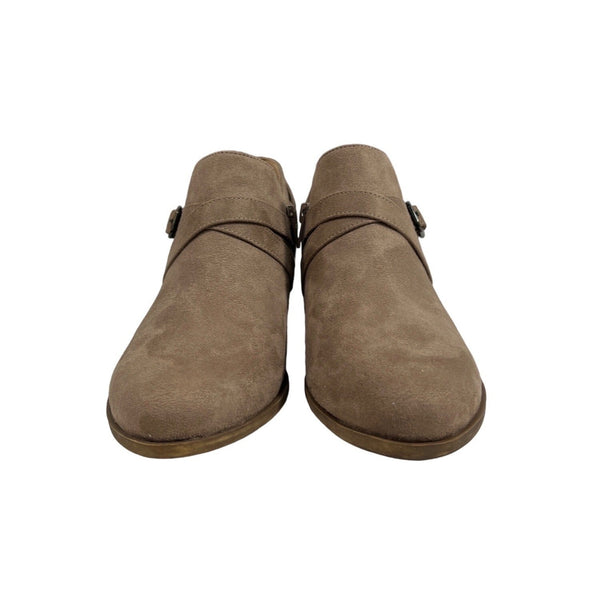 Life Stride Women's Brown Suede Adley Shootie Boots Sz 9.5