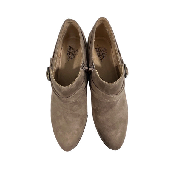 Life Stride Women's Brown Suede Adley Shootie Boots Sz 9.5