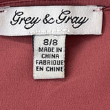 Grey & Grey Pink Sz 8 Women's Loose-fit Knee Length Round Neck Dress