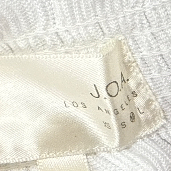 White Crochet Smocked Off-Shoulder Top By J.O.A. Los Angeles Blouse Sz P - New
