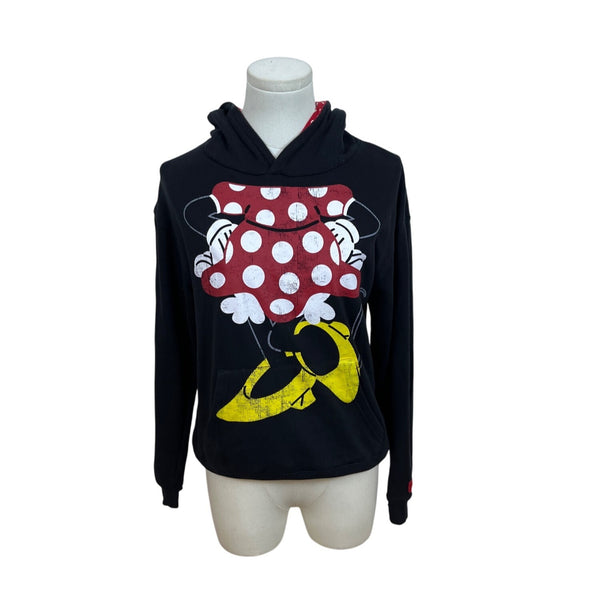 Disney Kids Black Minnie Mouse Hoodie Cotton Blend Size XL