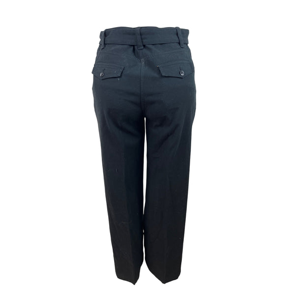 Liz Claiborne Womens Black Belted Straight-Leg Pants Sz 6