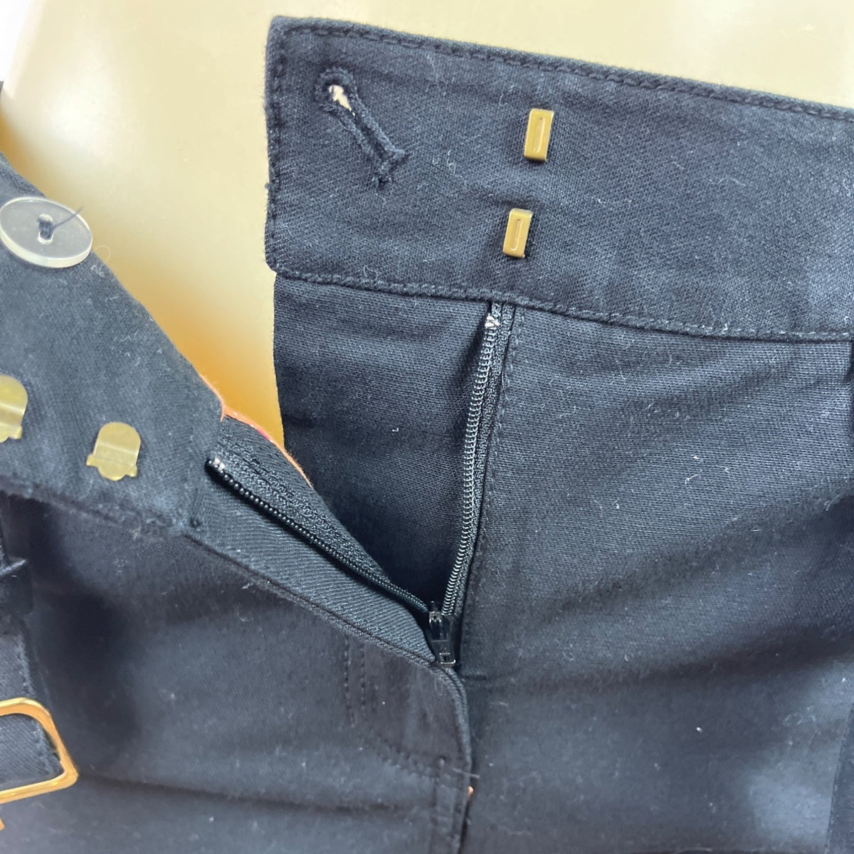 Liz Claiborne Womens Black Belted Straight-Leg Pants Sz 6