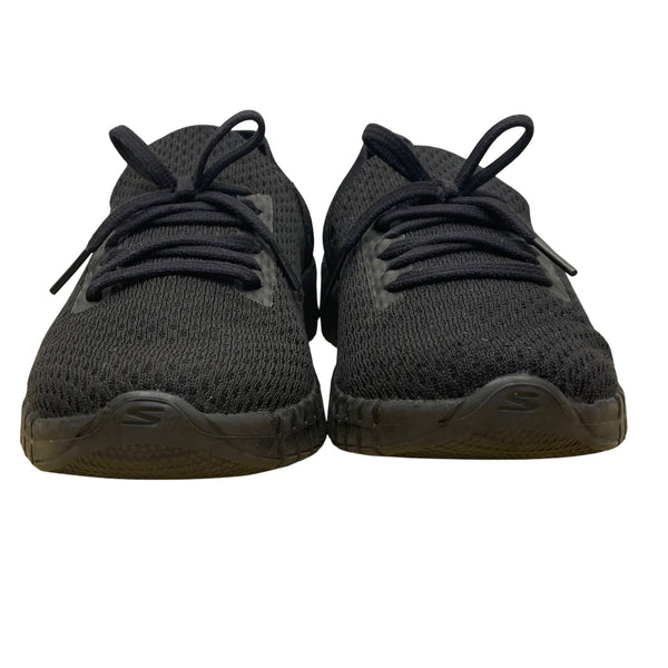 Skechers Women’s Black Knit Lace Up Detail Flexible Casual Sneakers Size 8.5
