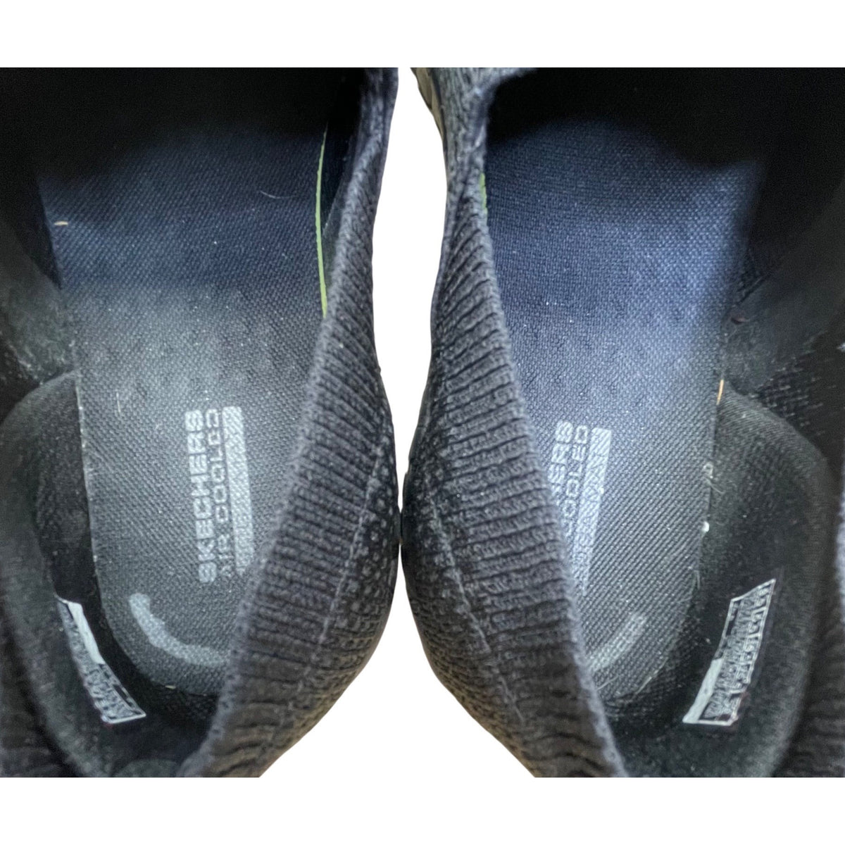 Skechers Women’s Black Knit Lace Up Detail Flexible Casual Sneakers Size 8.5