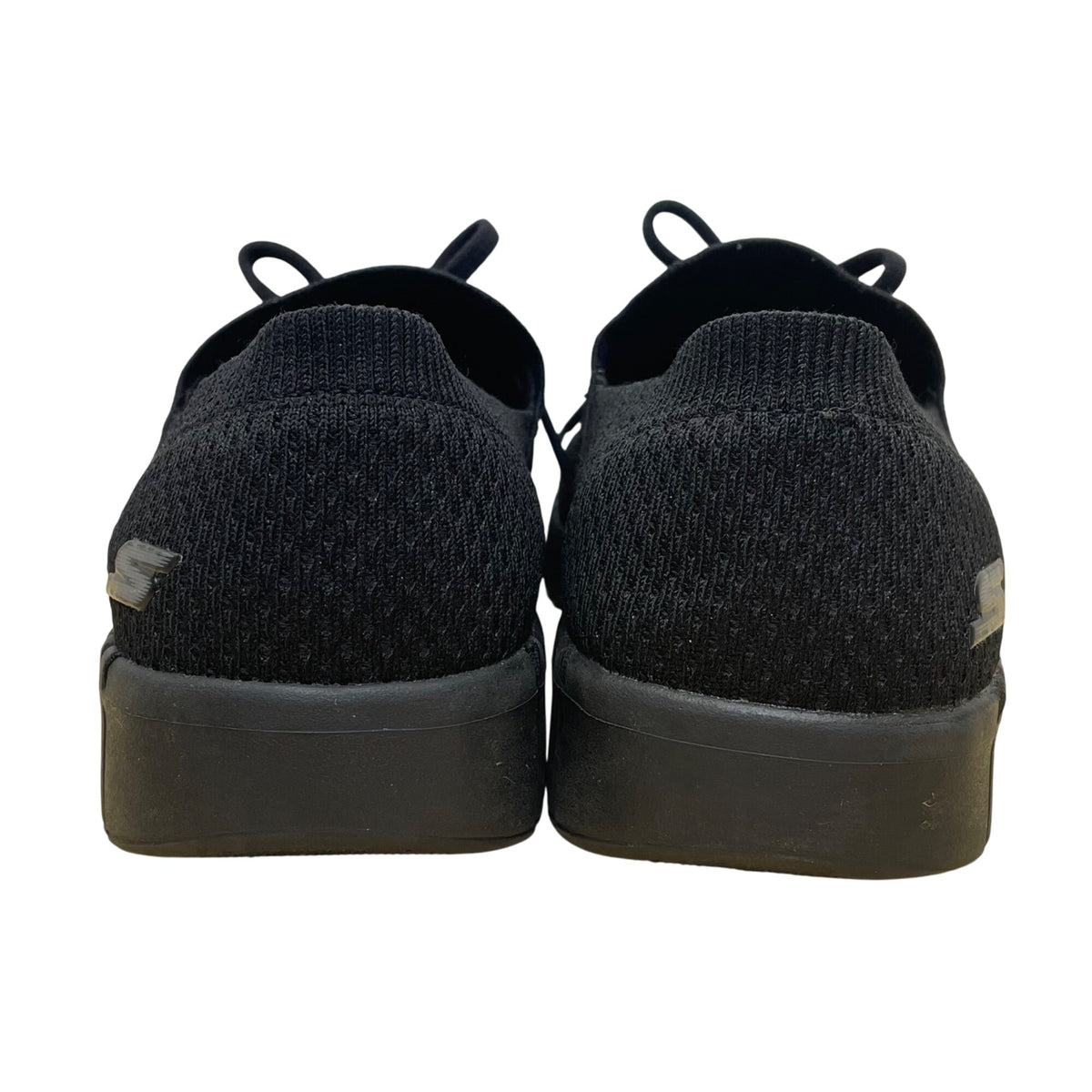 Skechers Women’s Black Knit Lace Up Detail Flexible Casual Sneakers Size 8.5