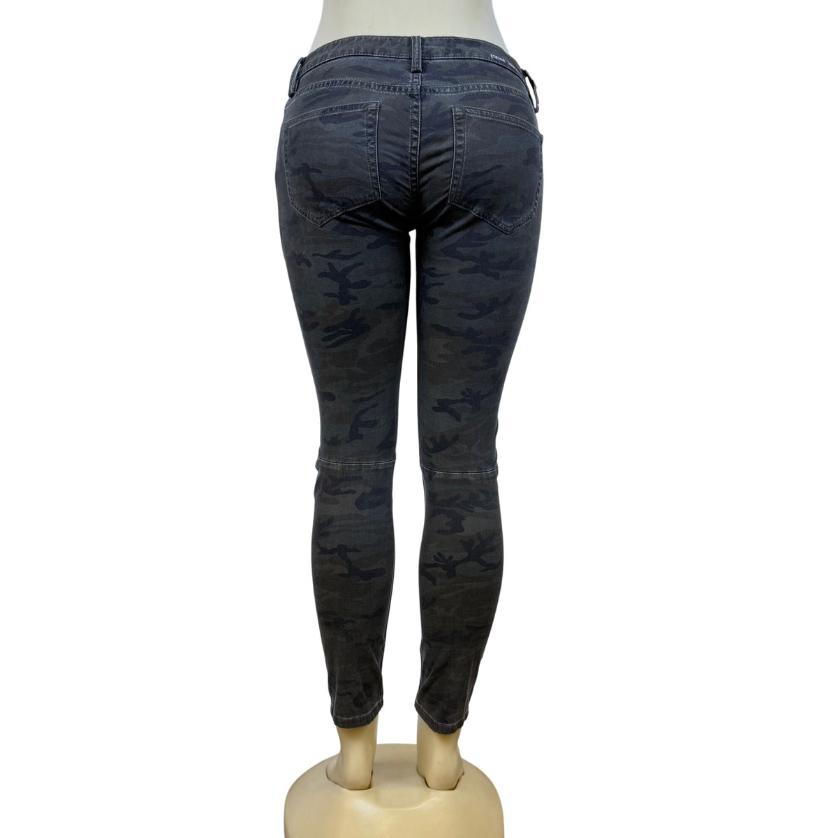 Etienne Marcel Womens Camo Cotton/Elastane Skinny Pants Zipper Detail Size 28