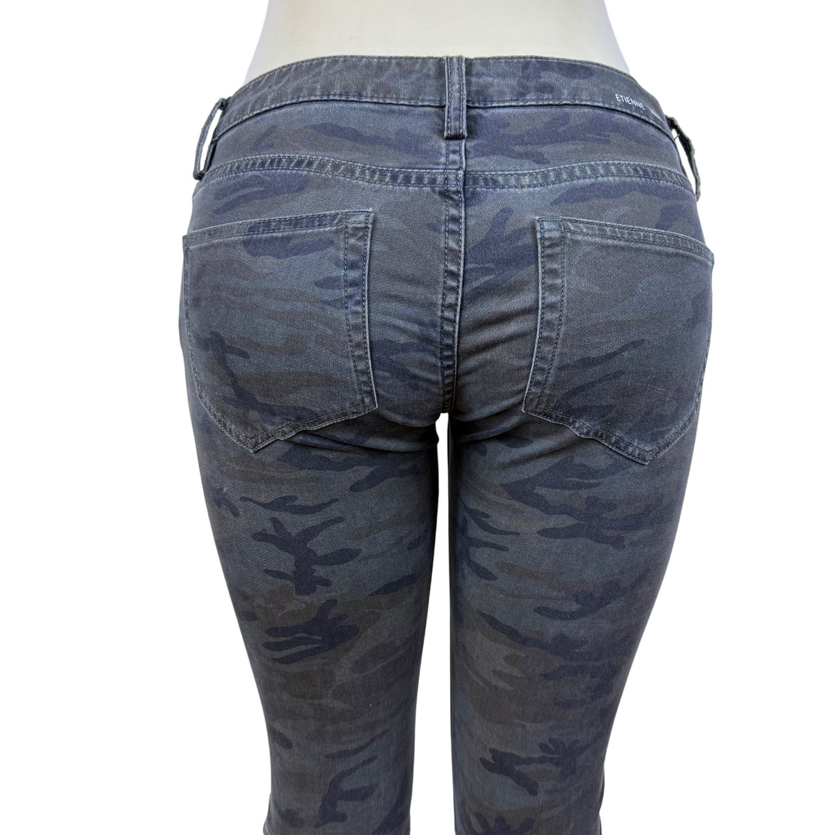 Etienne Marcel Womens Camo Cotton/Elastane Skinny Pants Zipper Detail Size 28