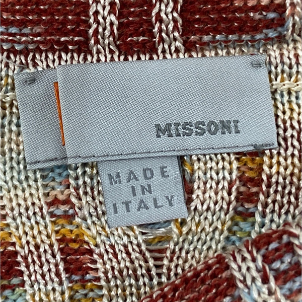 Missoni Womens Multicolor Knit Cowl Neck Long Sleeve Sweater Sz 6 - New