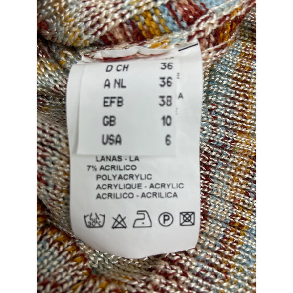 Missoni Womens Multicolor Knit Cowl Neck Long Sleeve Sweater Sz 6 - New