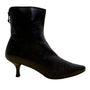 Stuart Weitzman Women’s Black Leather Back Zipper Heeled Ankle Boots Size 10M