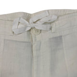 Eddie Bauer Womens White Wide and Linen Capri Pants Size 12 - NEW