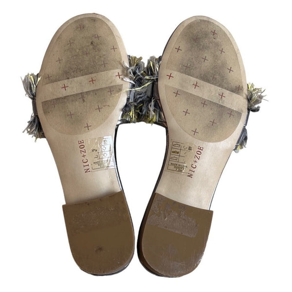 Nic-Zoe Women's Silver Gunmetal Sandy 2 Sandals Sz 7.5M