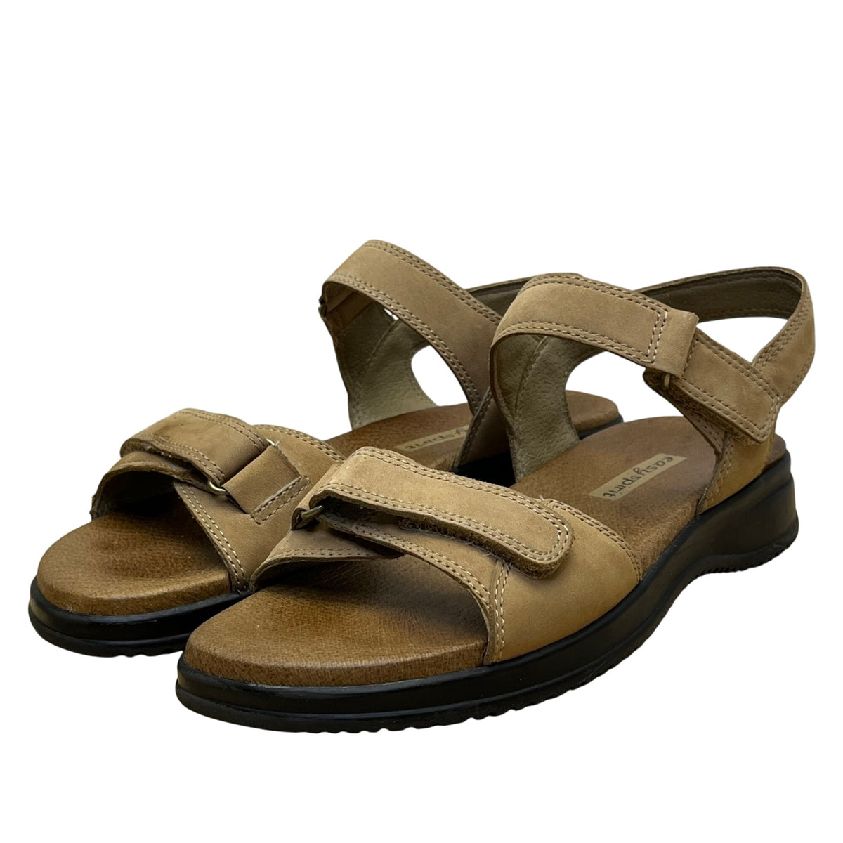 Easy Spirit Women’s Camel Nubuck Anti-Gravity Sandals Adjustable Straps Size 7M