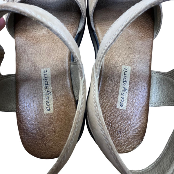 Easy Spirit Women’s Camel Nubuck Anti-Gravity Sandals Adjustable Straps Size 7M