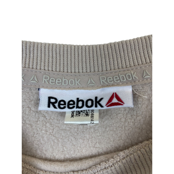 Reebok Womens Beige Cotton Blend Logo Sweatshirt & Jogger Set Size XL