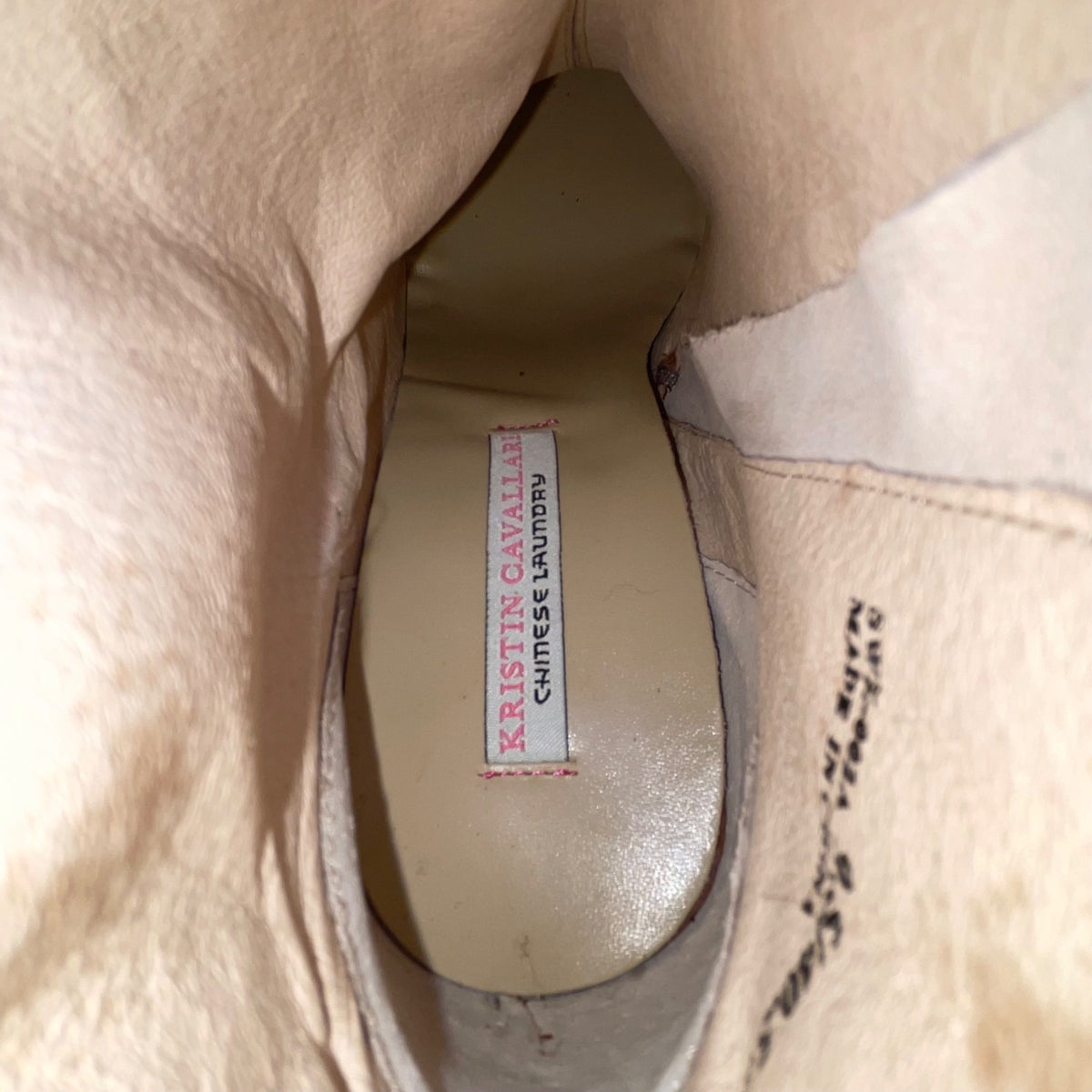 Chinese Laundry Womens Beige Suede Block Heel K Cavallari Ankle Boots Size 9.5