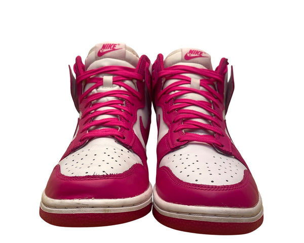 Nike Women’s Pink Prime White Leather Dunk High-Top Sneakers Size 7.5