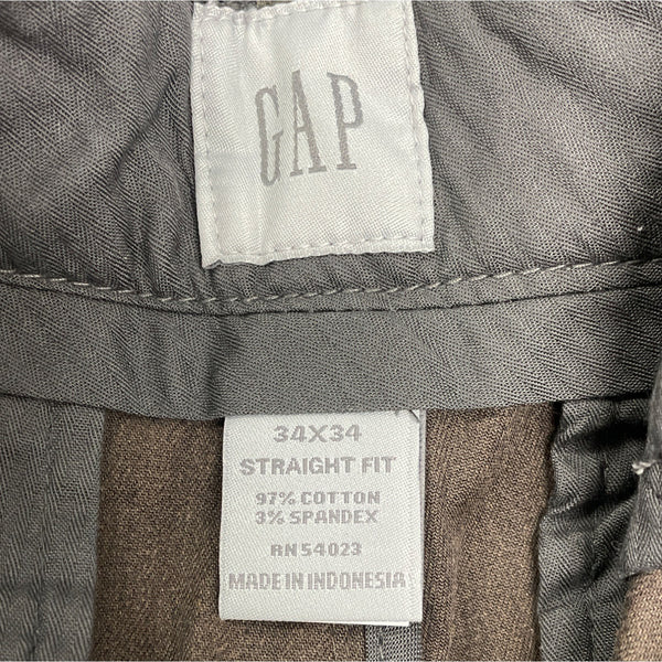 Gap Mens Brown Tailored Straight Fit Dress Pants Size 34x34 - NWT