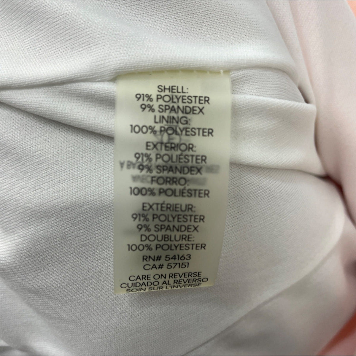 Calvin Klein White and Pink Colorblock Sleeveless Sheath Bodycon Dress Sz 10