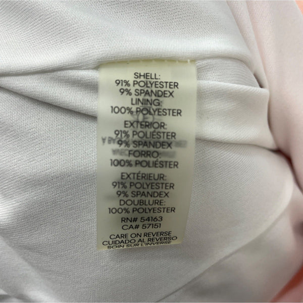 Calvin Klein White and Pink Colorblock Sleeveless Sheath Bodycon Dress Sz 10