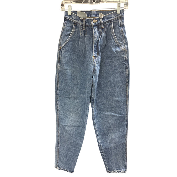 Bill Blass Womens Blue Denim Jeans Size 6 High Waisted Tapered Leg Vintage Look