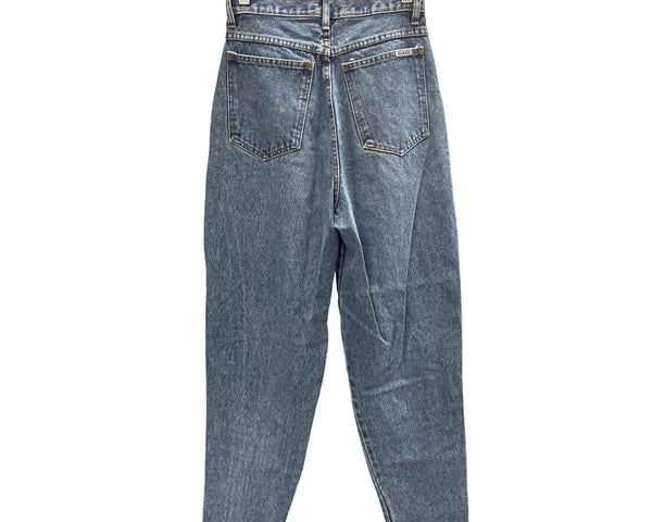 Bill Blass Womens Blue Denim Jeans Size 6 High Waisted Tapered Leg Vintage Look