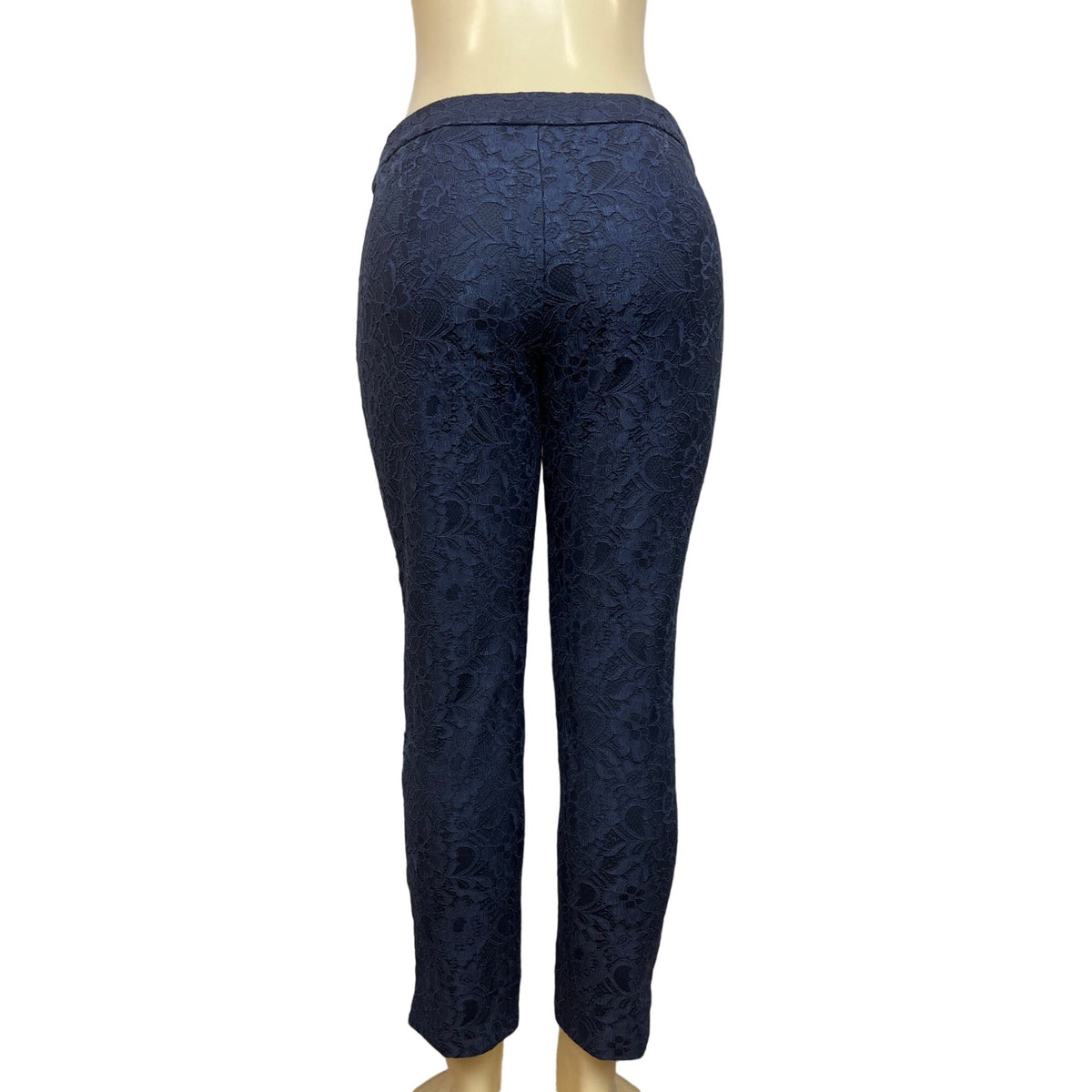 Banana Republic Women's Dark Blue Flower Print Pants With Outer Pockets Sz 2