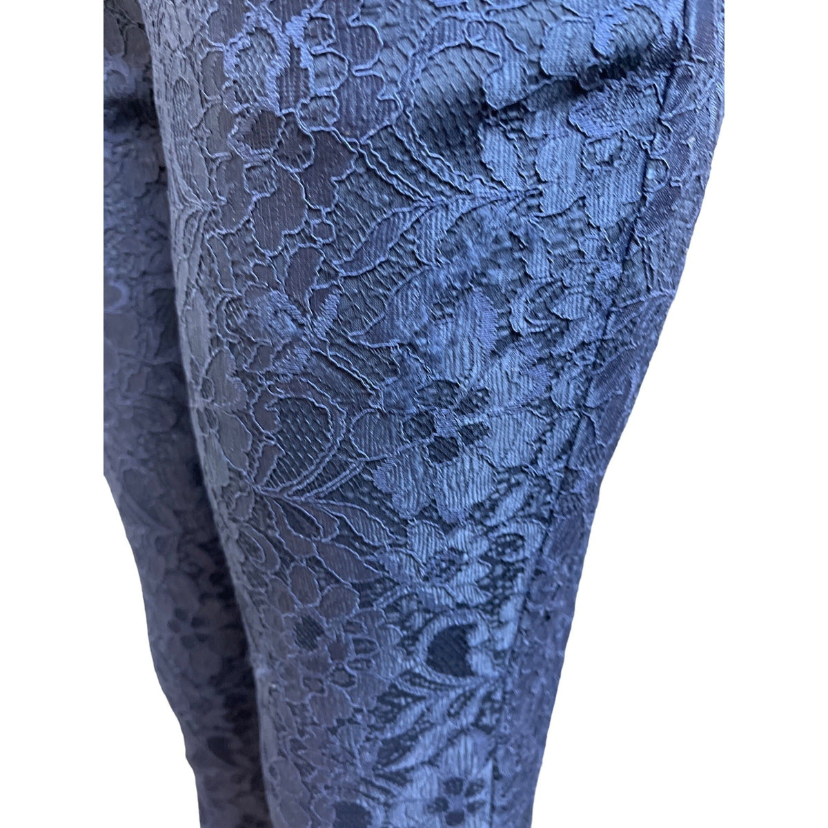 Banana Republic Women's Dark Blue Flower Print Pants With Outer Pockets Sz 2