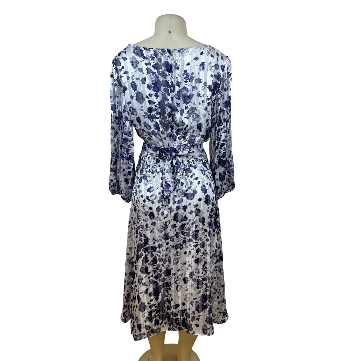 Lane Bryant Floral Pleated Midi Dress Women’s Purple & White Sz 18 - New