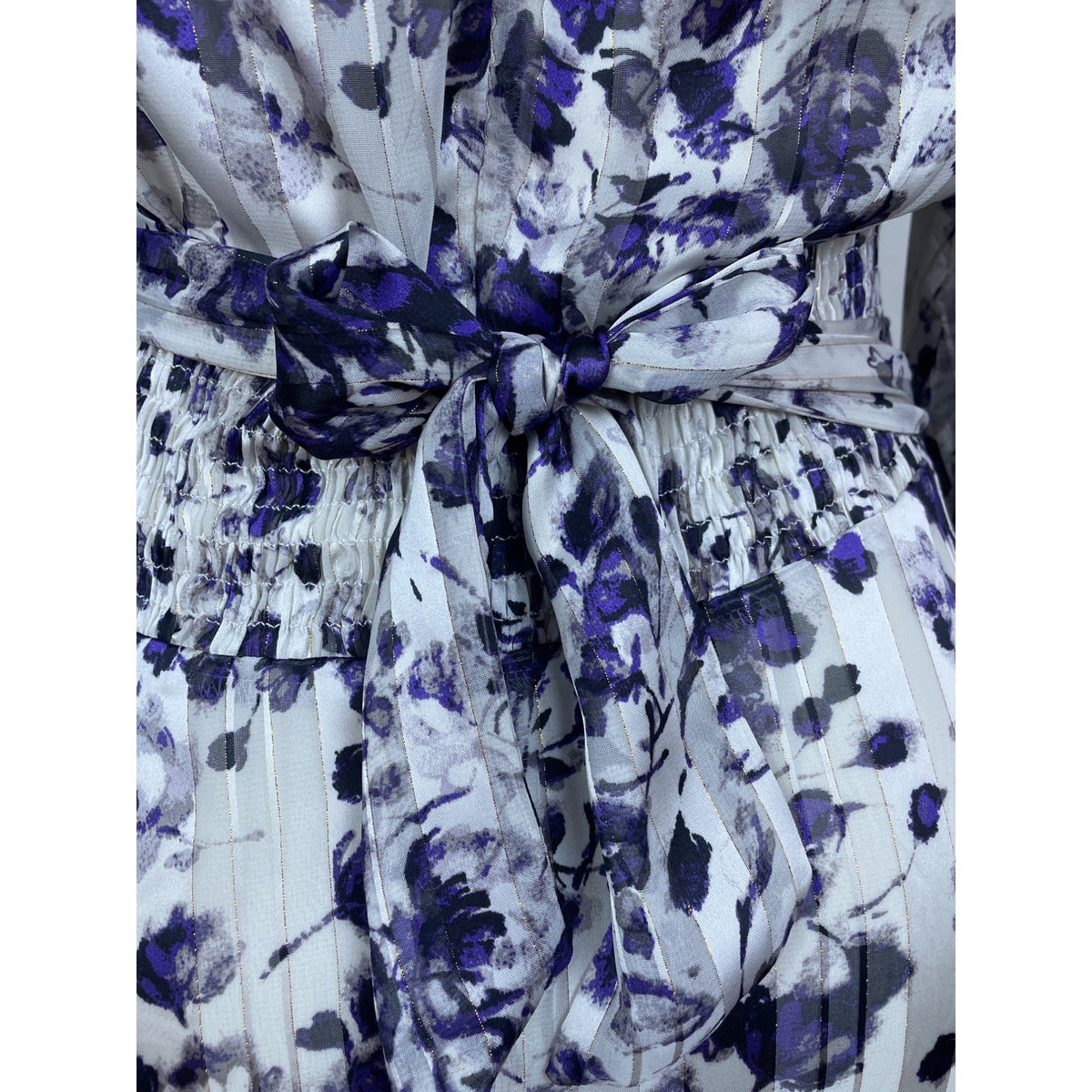 Lane Bryant Floral Pleated Midi Dress Women’s Purple & White Sz 18 - New