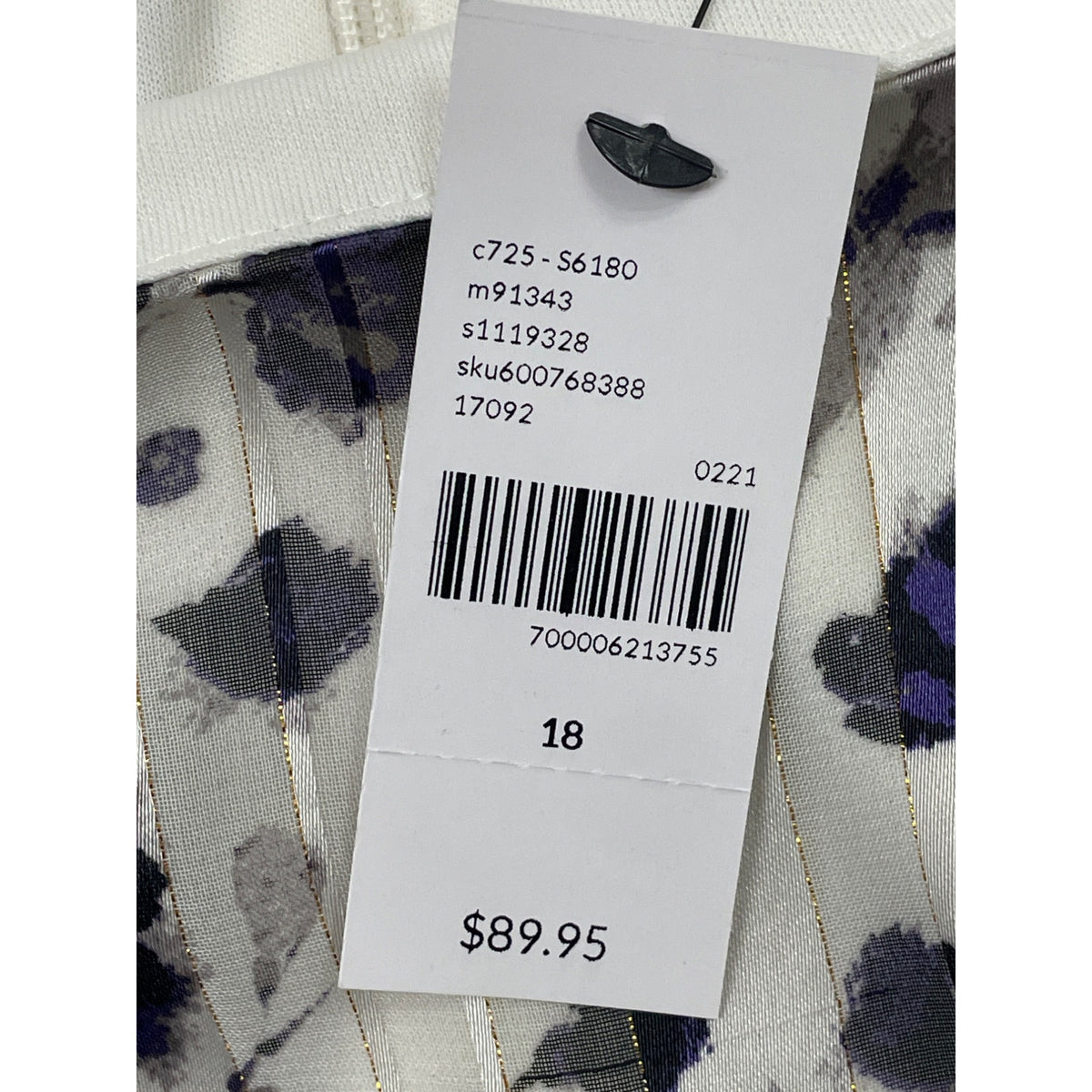 Lane Bryant Floral Pleated Midi Dress Women’s Purple & White Sz 18 - New