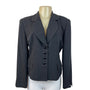 Christian Dior Women's Black 4 Button Up Closure With Removable Collar Blazer 10