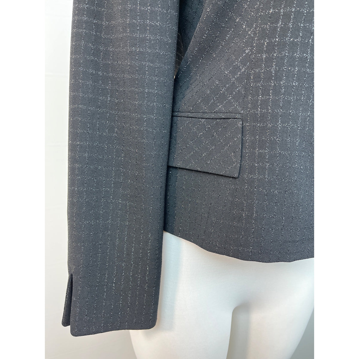 Christian Dior Women's Black 4 Button Up Closure With Removable Collar Blazer 10
