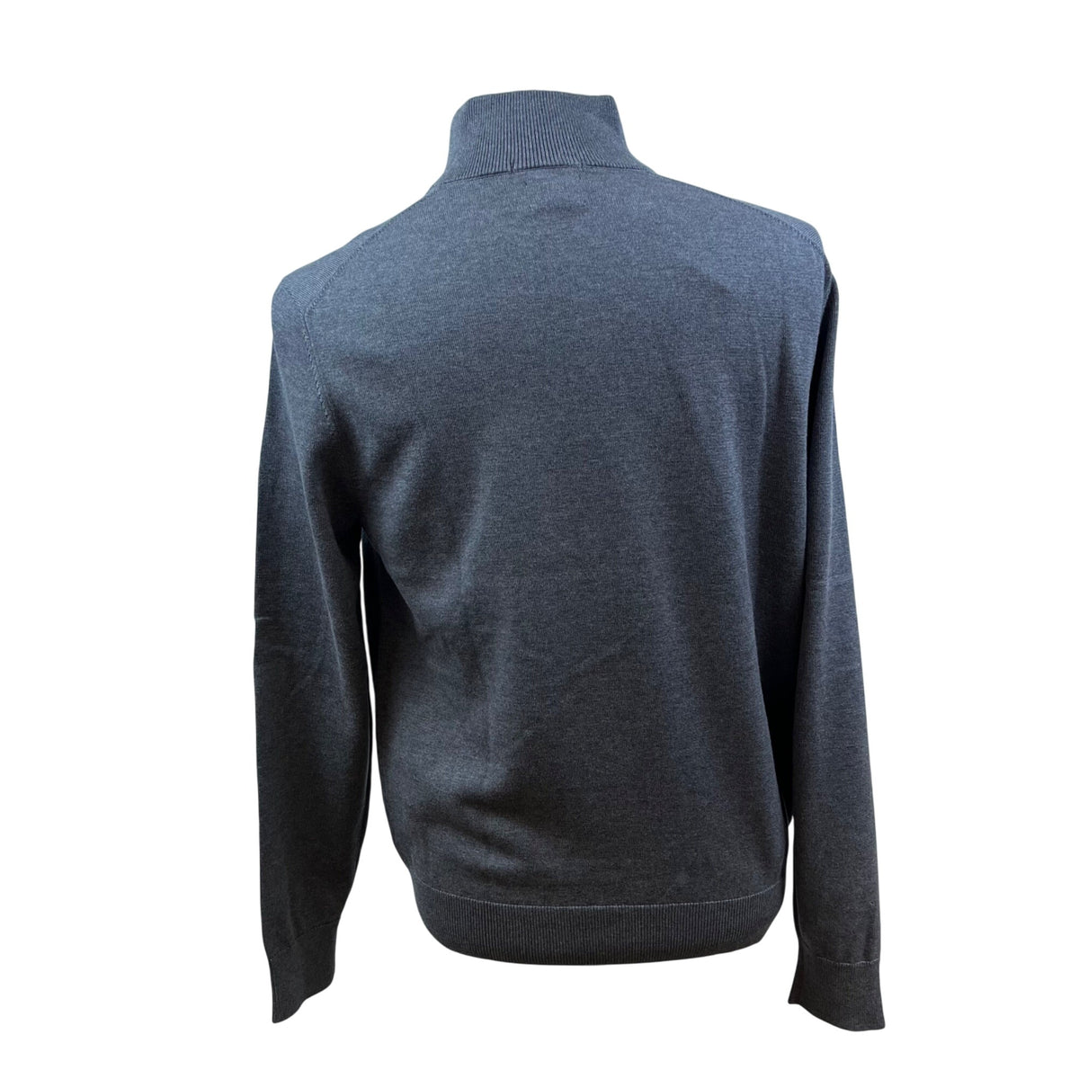 Lands End Grey Men's Half Zip Sweater Warm Lightweight Quarter Zip Size M