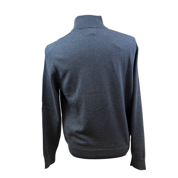 Lands End Grey Men's Half Zip Sweater Warm Lightweight Quarter Zip Size M