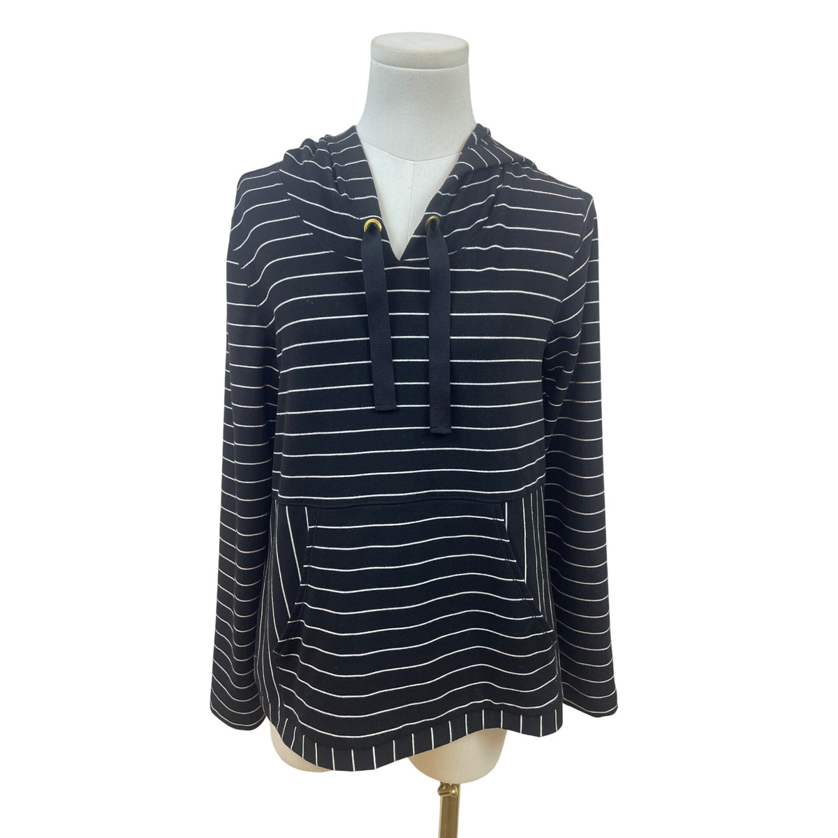 Chicos Zenergy Women’s Stripe Hoodie Black/White Pullover Sz 0 US (4/6)