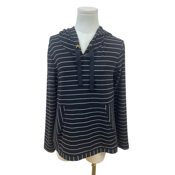 Chicos Zenergy Women’s Stripe Hoodie Black/White Pullover Sz 0 US (4/6)