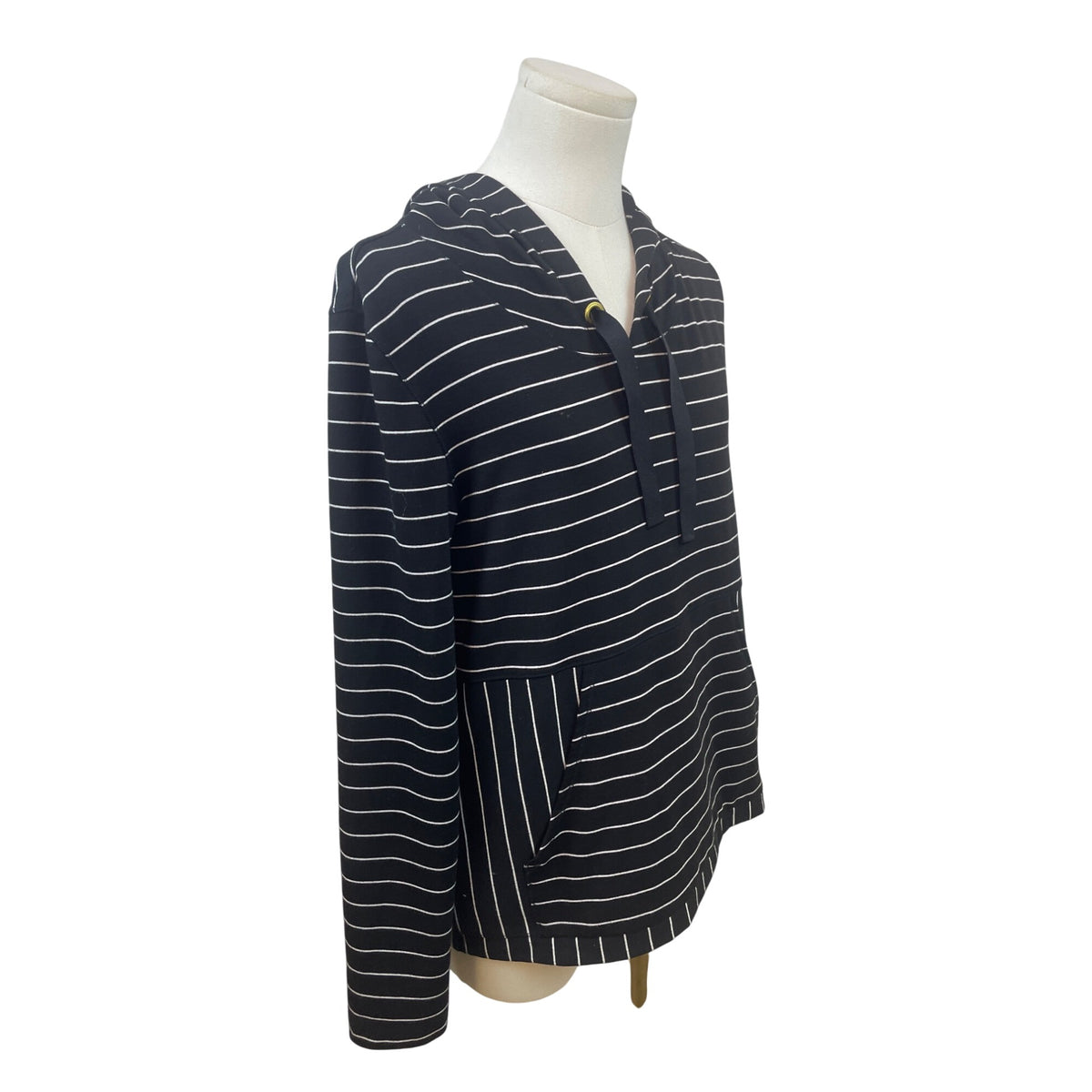Chicos Zenergy Women’s Stripe Hoodie Black/White Pullover Sz 0 US (4/6)