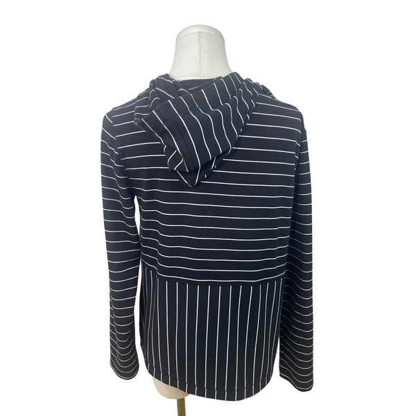 Chicos Zenergy Women’s Stripe Hoodie Black/White Pullover Sz 0 US (4/6)