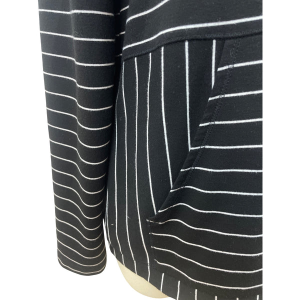 Chicos Zenergy Women’s Stripe Hoodie Black/White Pullover Sz 0 US (4/6)