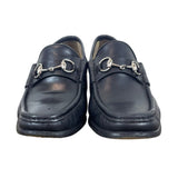 Vtg Gucci Black Leather Mocassino Pelle Mors Vit Bulgaro Horsebit Loafers Sz 6B