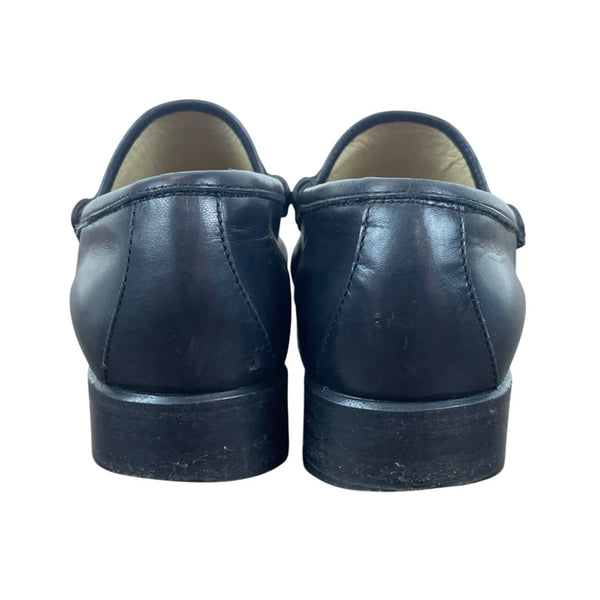 Vtg Gucci Black Leather Mocassino Pelle Mors Vit Bulgaro Horsebit Loafers Sz 6B